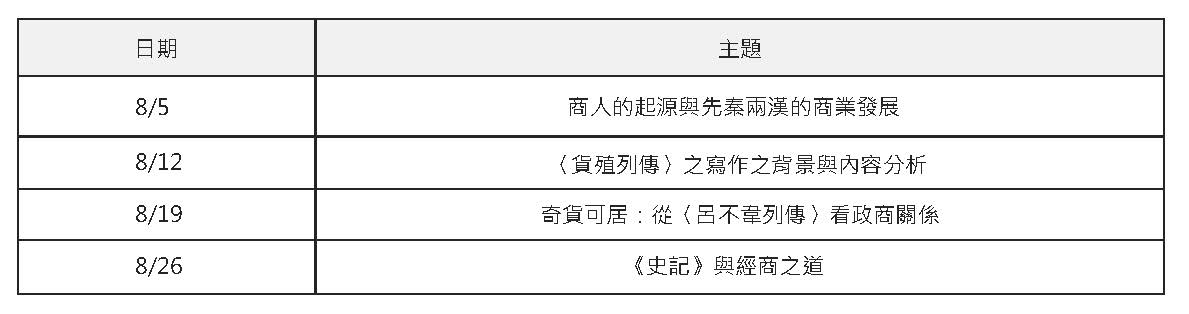 老子思想與領導藝術課程表